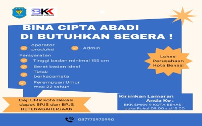 Info BKK SMKN 9 Kota Bekasi